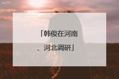 韩俊在河南、河北调研